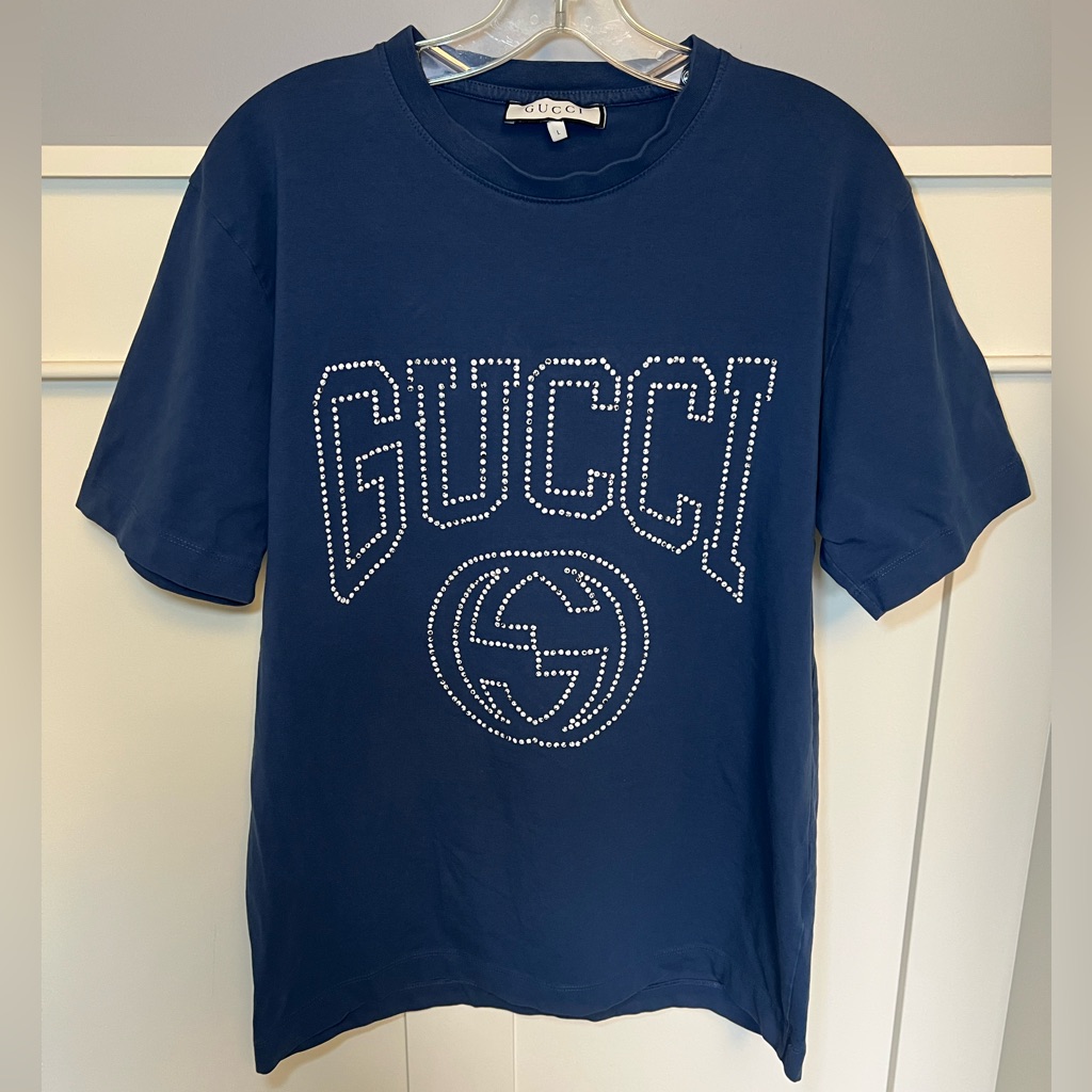 Gucci Pearl Stud Logo T-Shirt